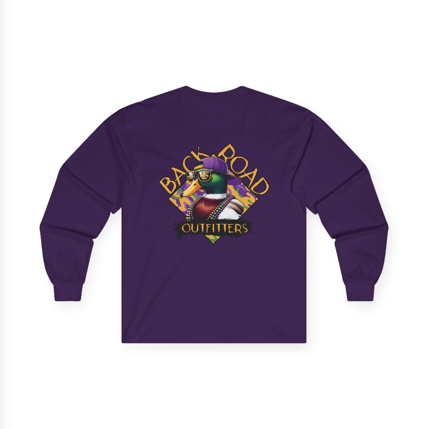 Back Road Outfitters Mardi Gras Duck Long Sleeve Tee